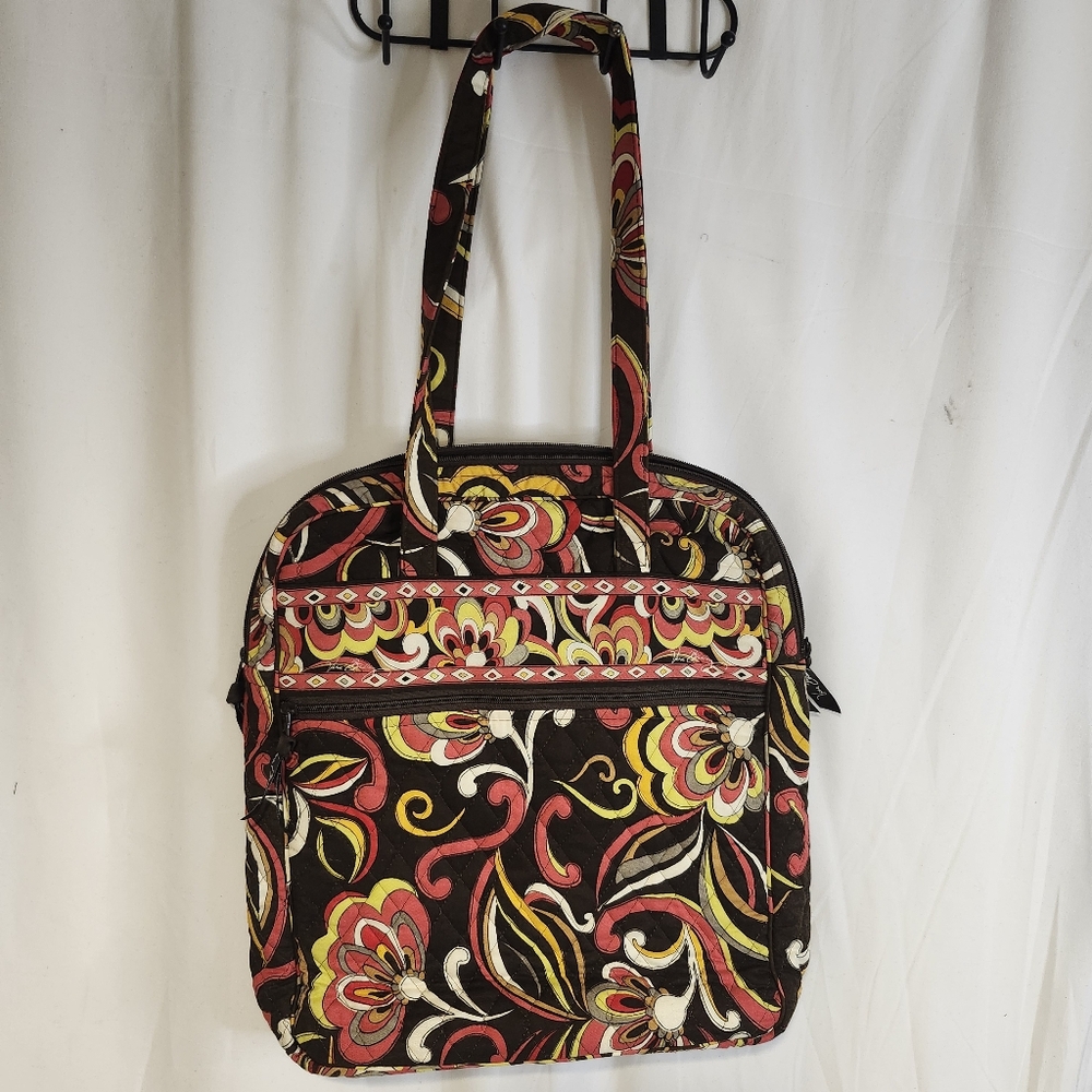 Very Bradley Paisley Multicolor Paisley Orange Brown Gold Medium Backpack